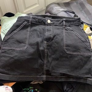 black denim skirt